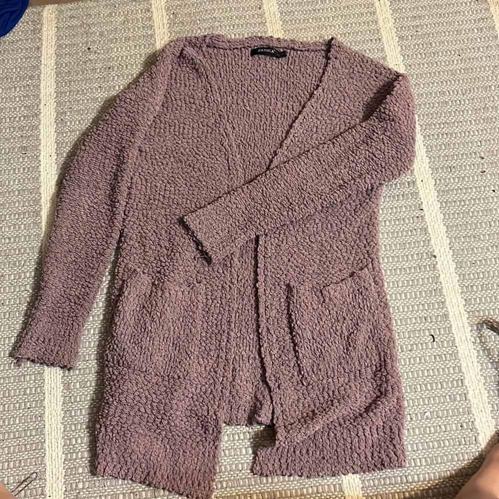Purple Popcorn Cardigan